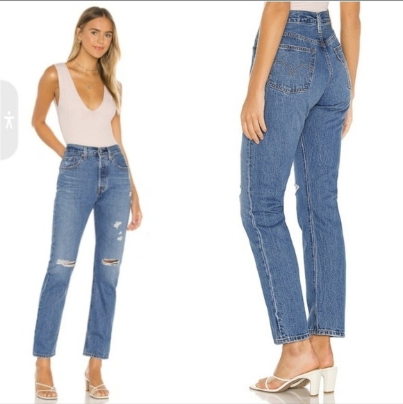 Levi's Denim - Levis Womens 501s Button Fly Straight Jeans